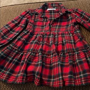 Old Navy Red and Black Plaid Button-Up Dress